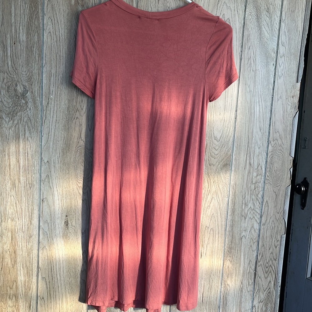 Pink with flowers, Charlotte Russe short sleeve dress - Picture 4 of 4